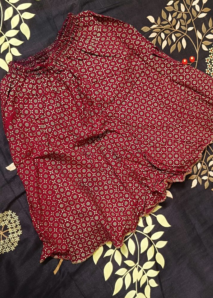 Maroon Skirt