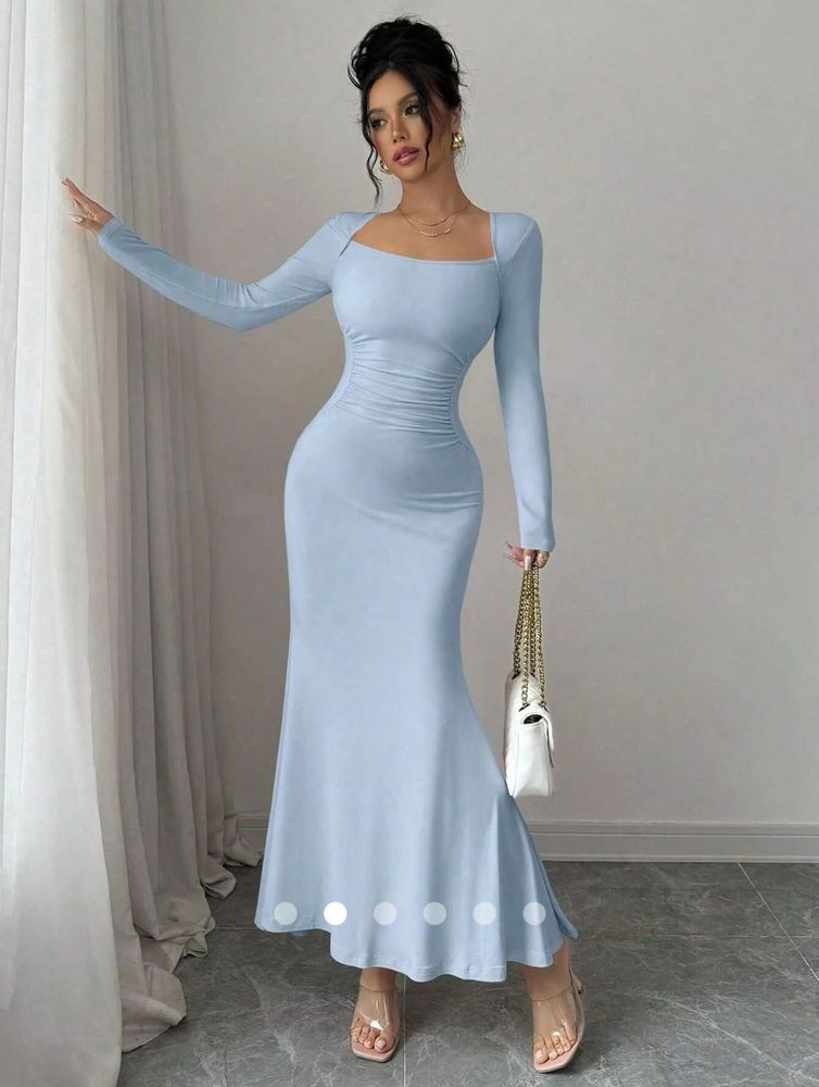 Elegant Blue Maxi Dress