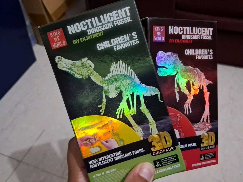 Noctilucent Dinosaur Fossil DIY Kit 2 Pcs