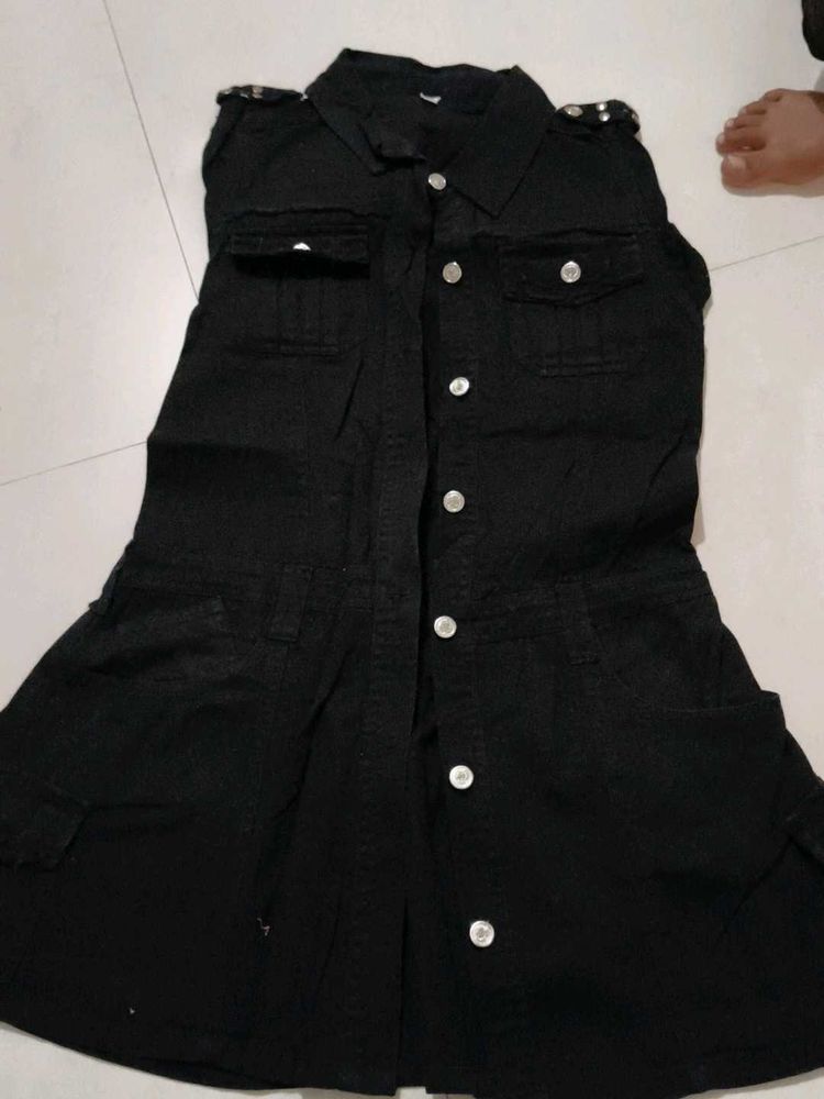 Black Button-Down Dress