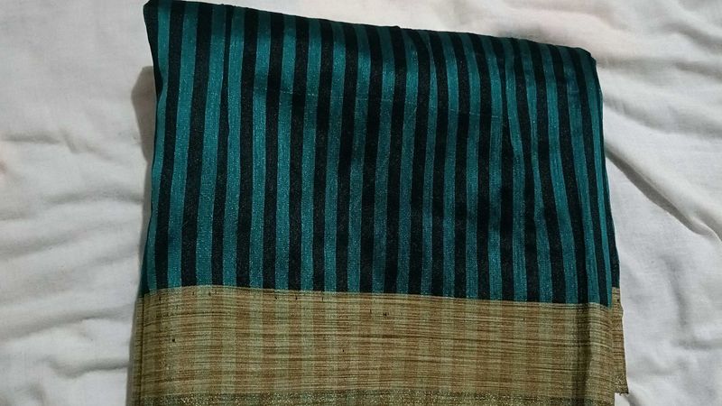 Striped Green Saree