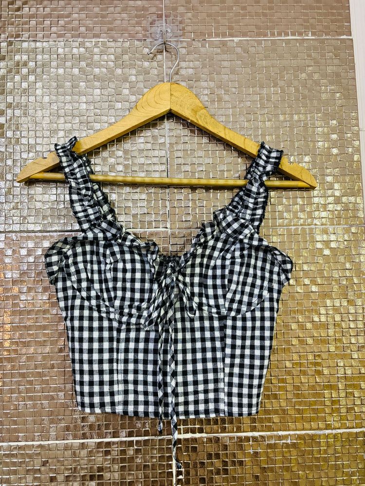 Checkered Crop Top