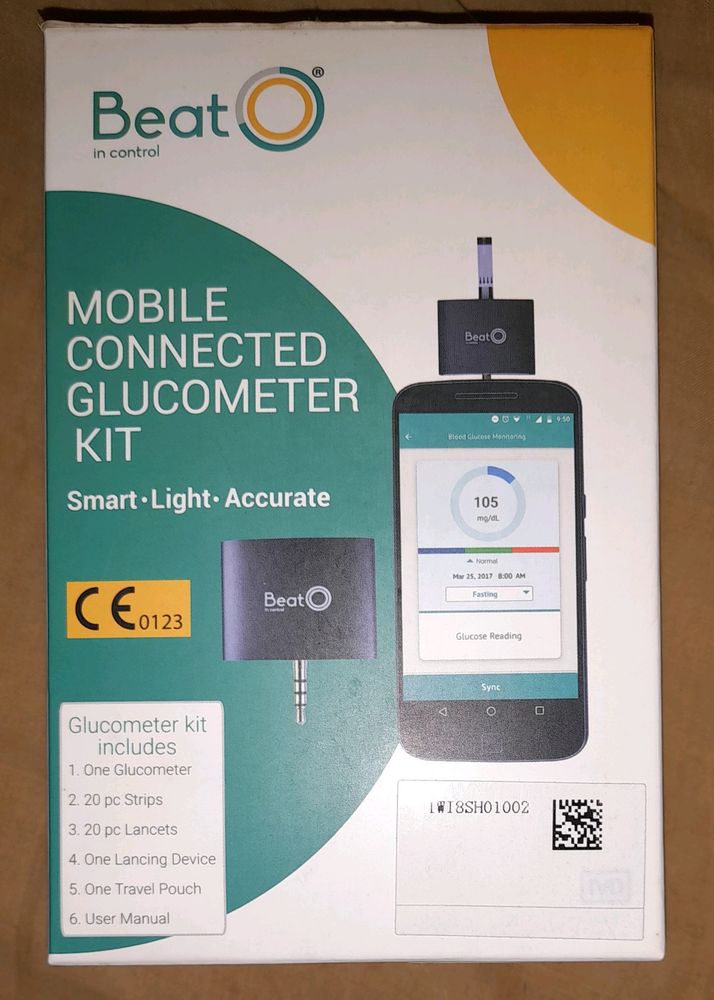 glucometer kit 20 lancet 20strip with any android