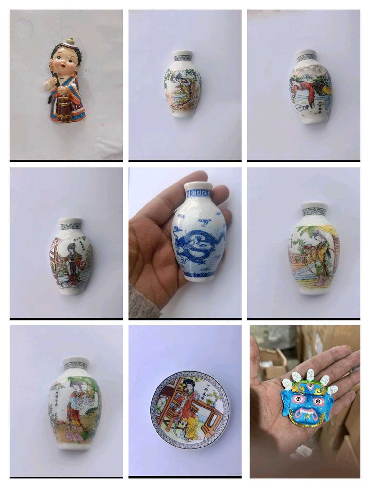 Fridge Magnets Pot,Doll ,Mask,Plate 10 Piece.