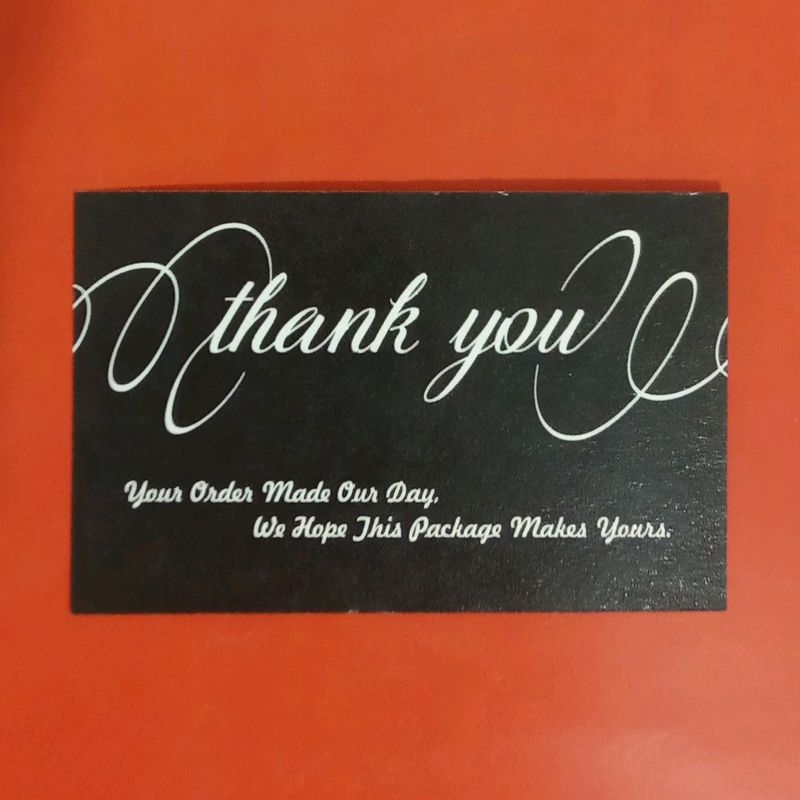 100 Thankyou Cards Premium Quality Pearl White Edition