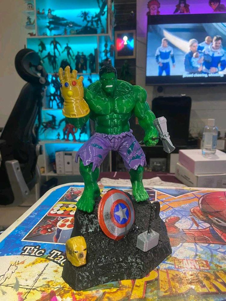 Hulk Avengers 3d printed, painted action figure