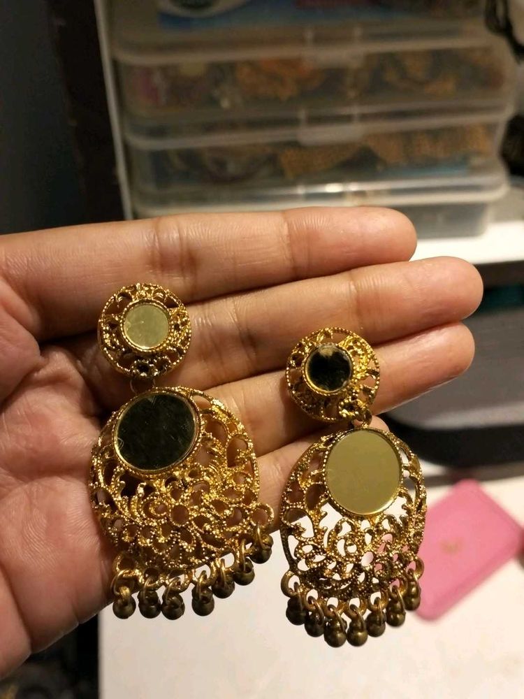 Golden Mirror Earrings