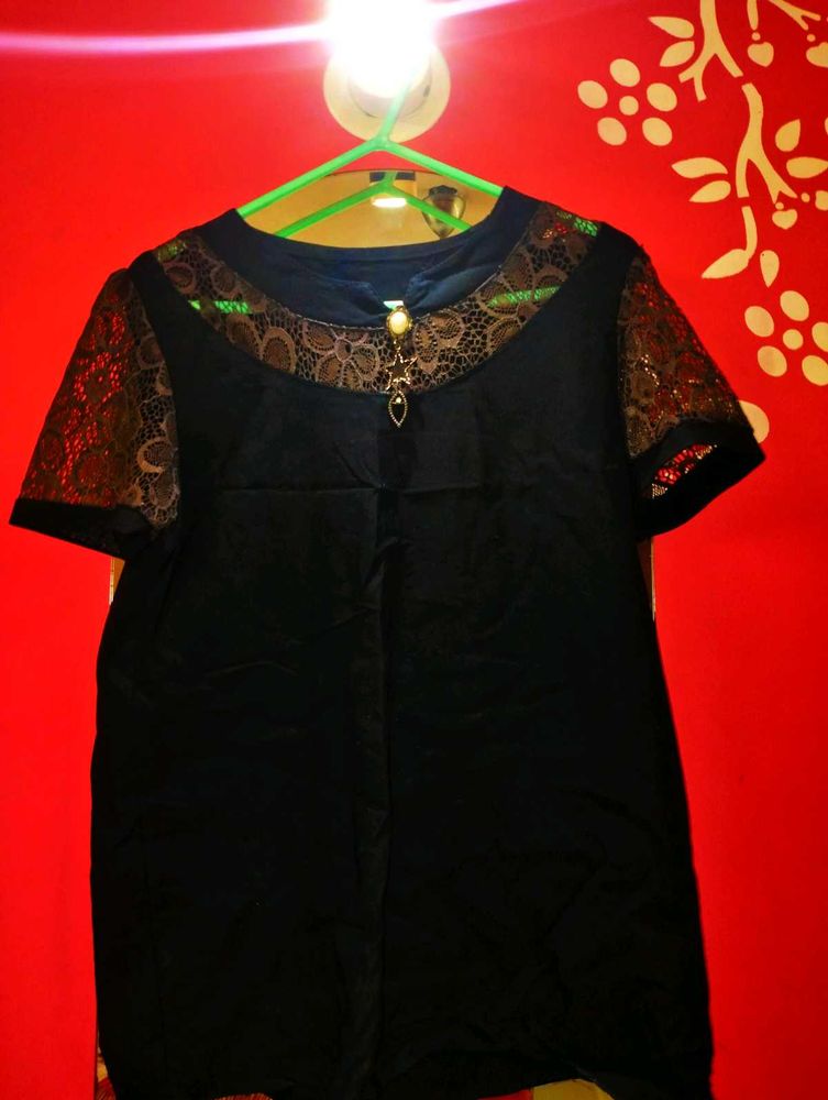 Elegant Black Lace Top