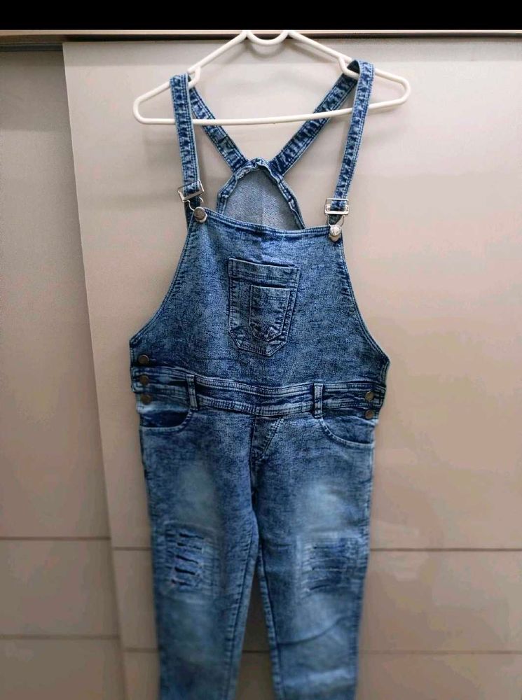 Denim jumpsuit for girls