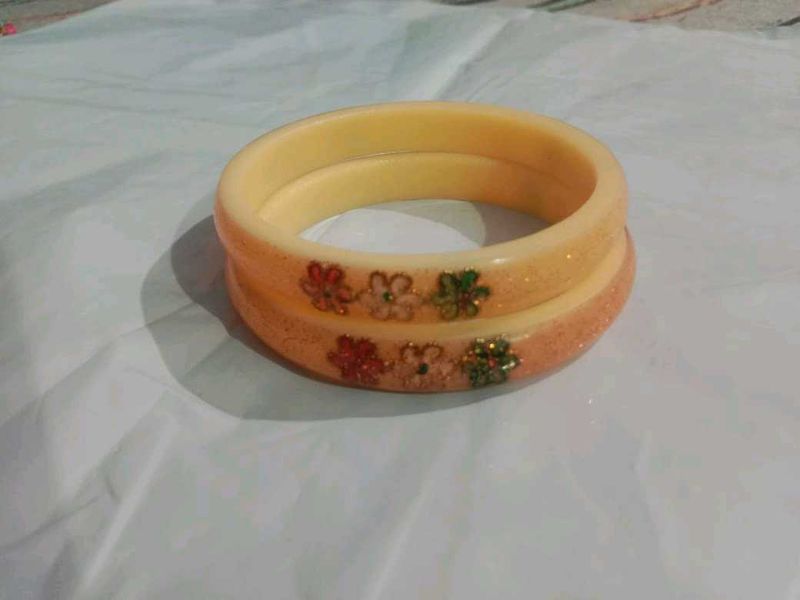 Vintage Floral Bangles - Set of 2
