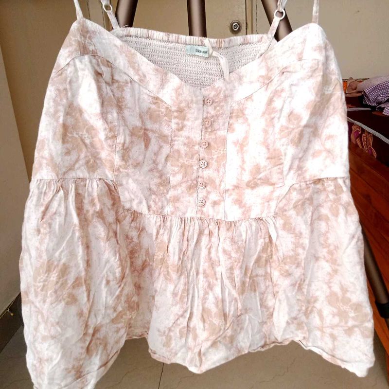 Vintage Tan sleevless Top