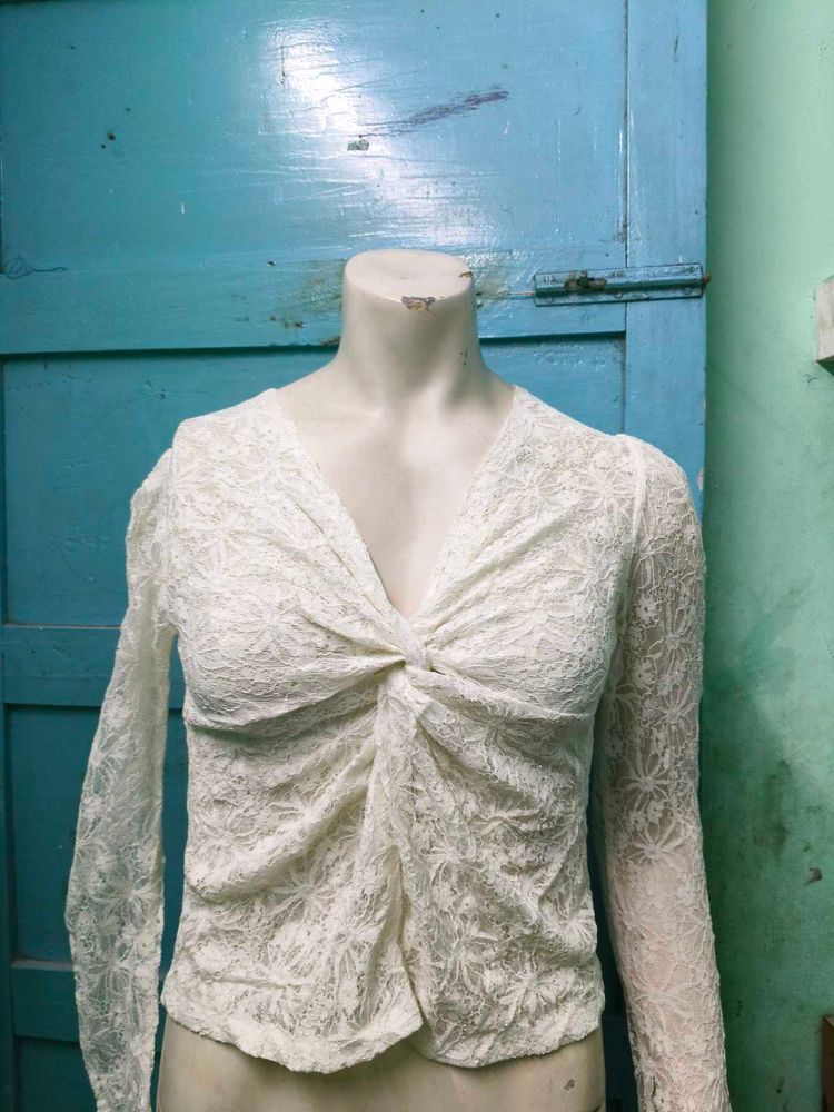 Shimmery Knot Top