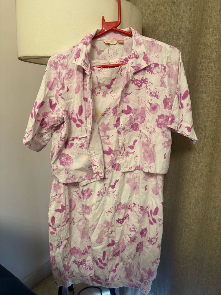 Floral Dress &amp; Cropped Jacket Set