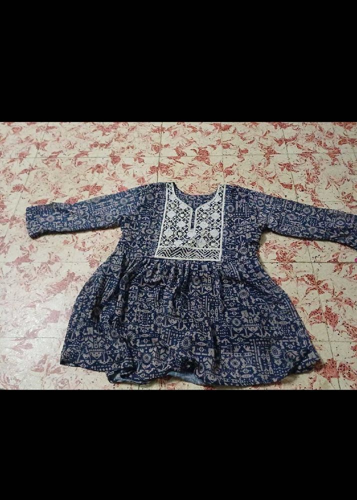 Blue Printed Top