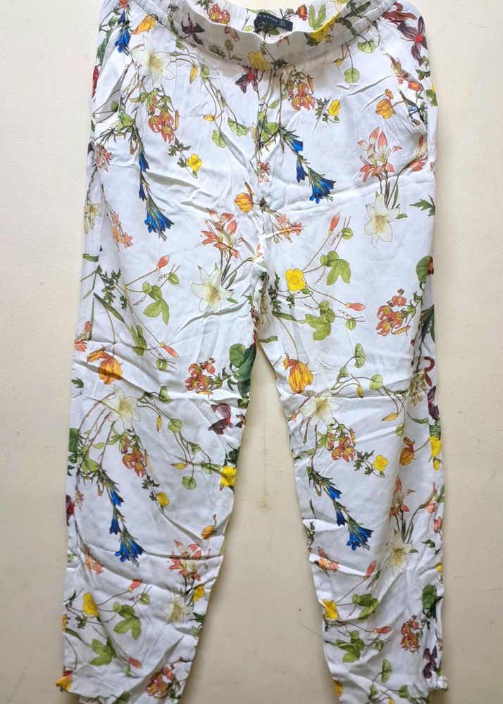 Floral Print Casual Pants