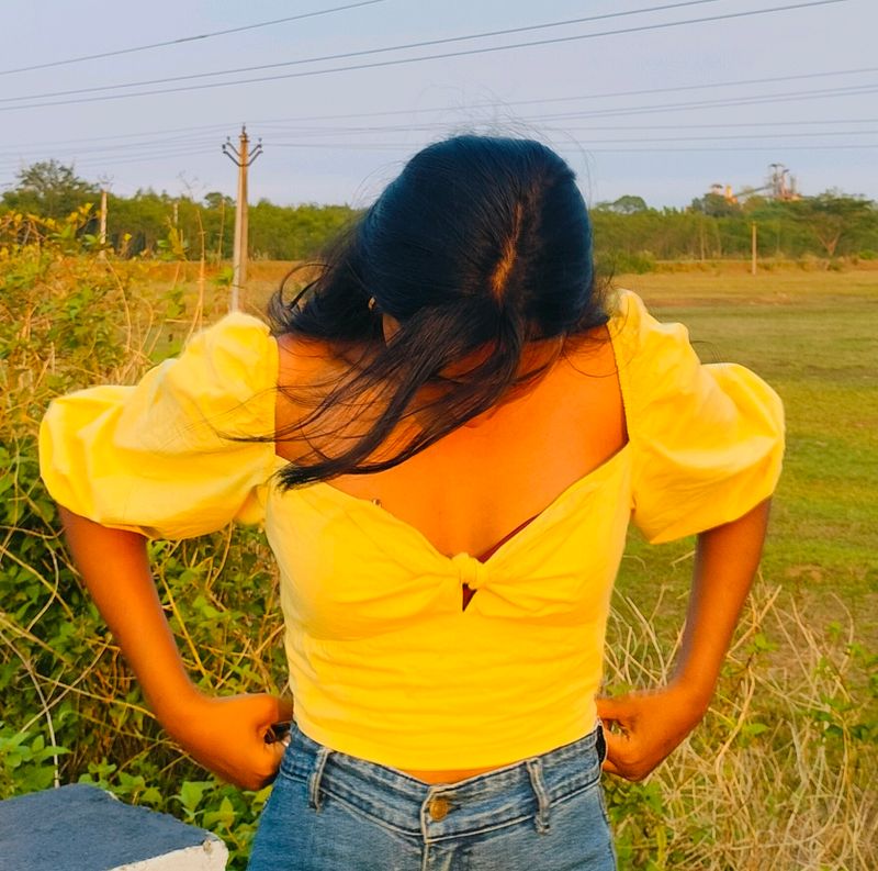 Bershka Puff Sleeves Top.