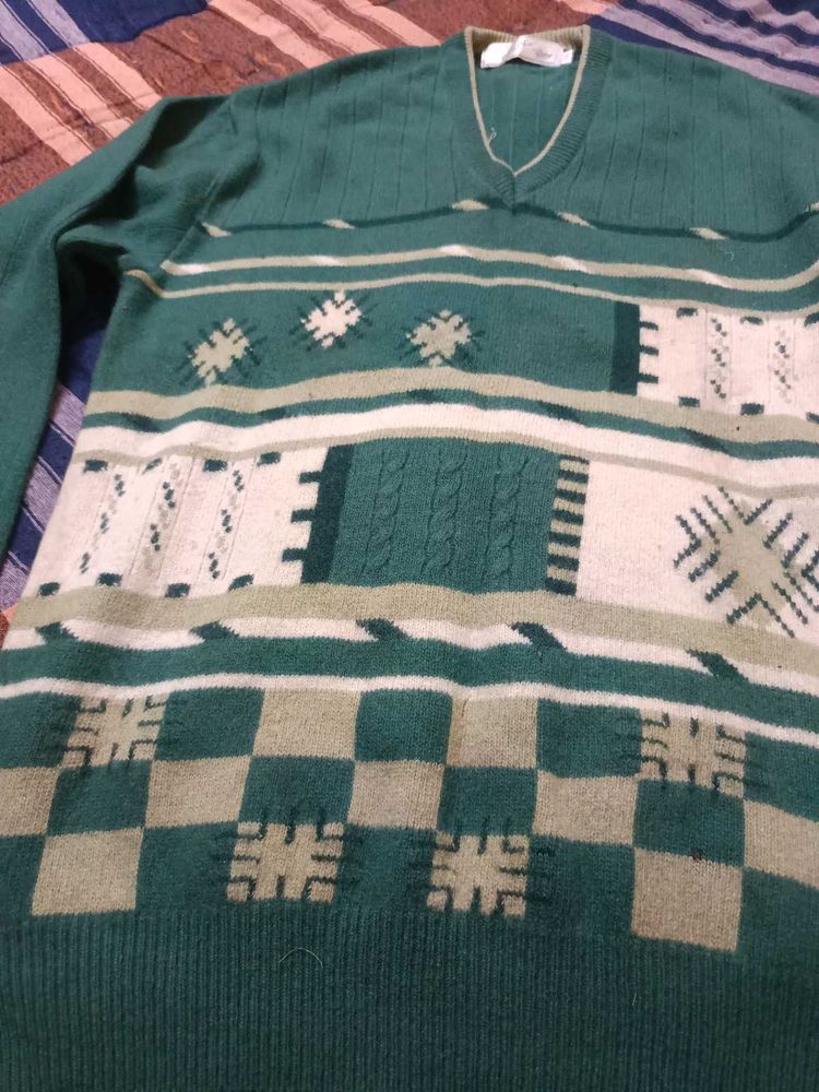 Green Patterned Sweater