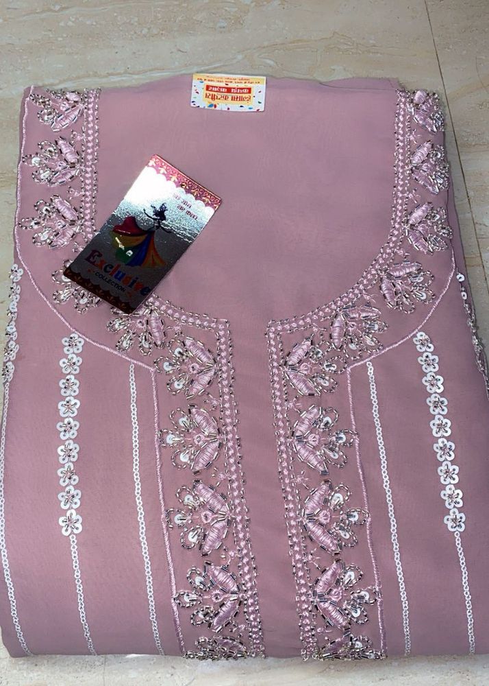 Embroidered Pink Suit