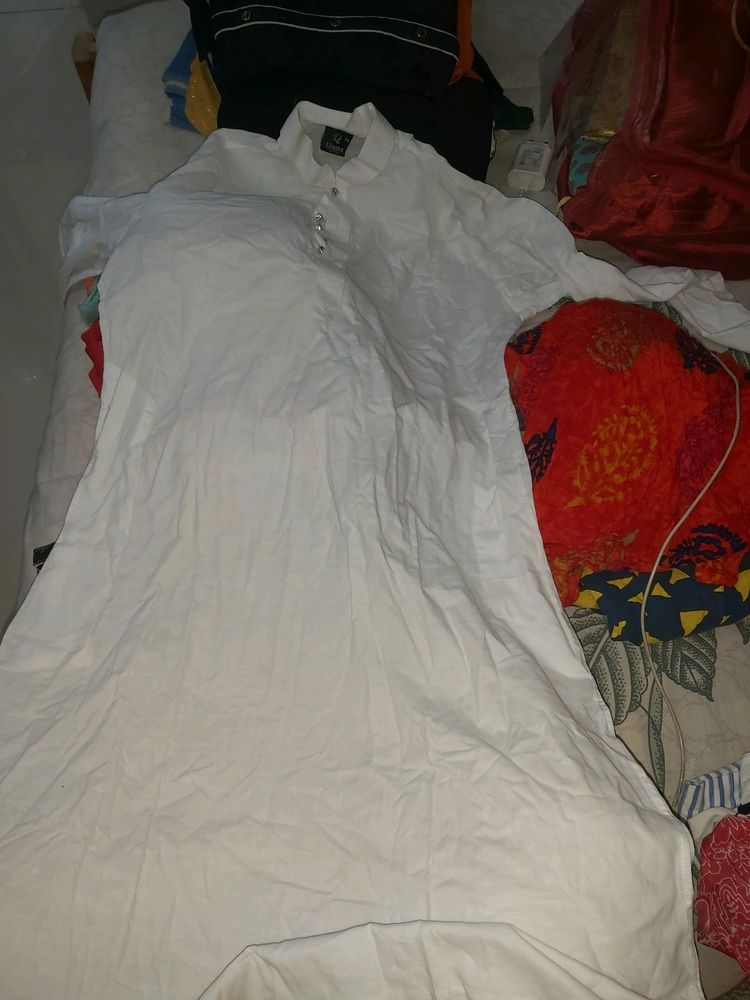 boys white cotton kurta size 34