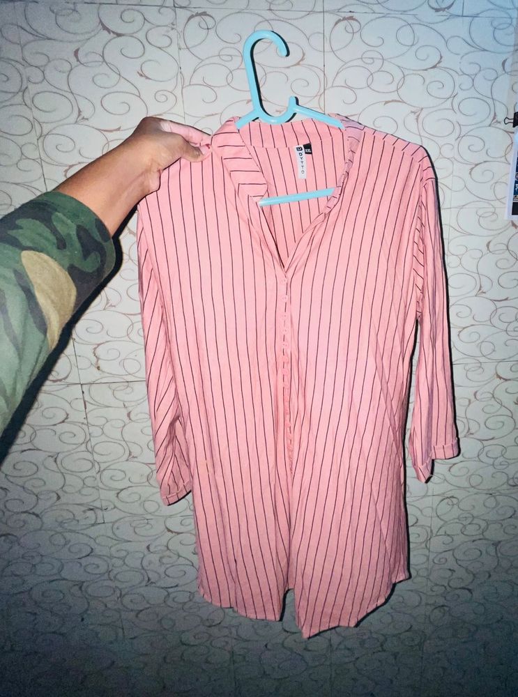 Striped Pink Tunic Top