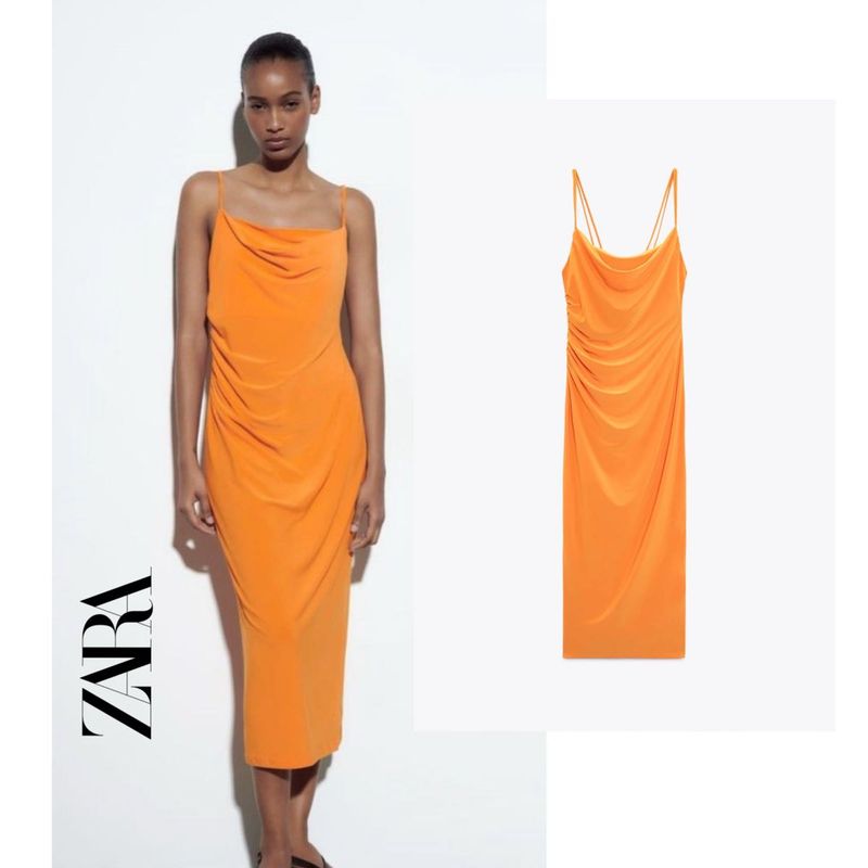 Chic Orange Slip Dress