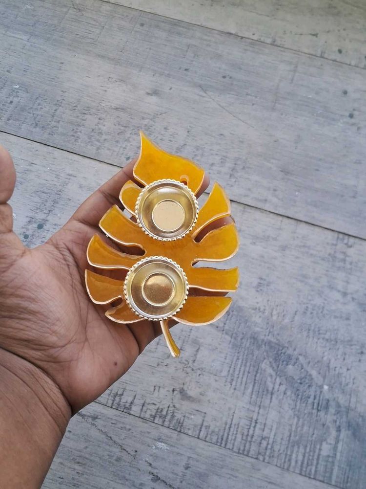 Leaf Design Kumkum roli plate for Sankranti