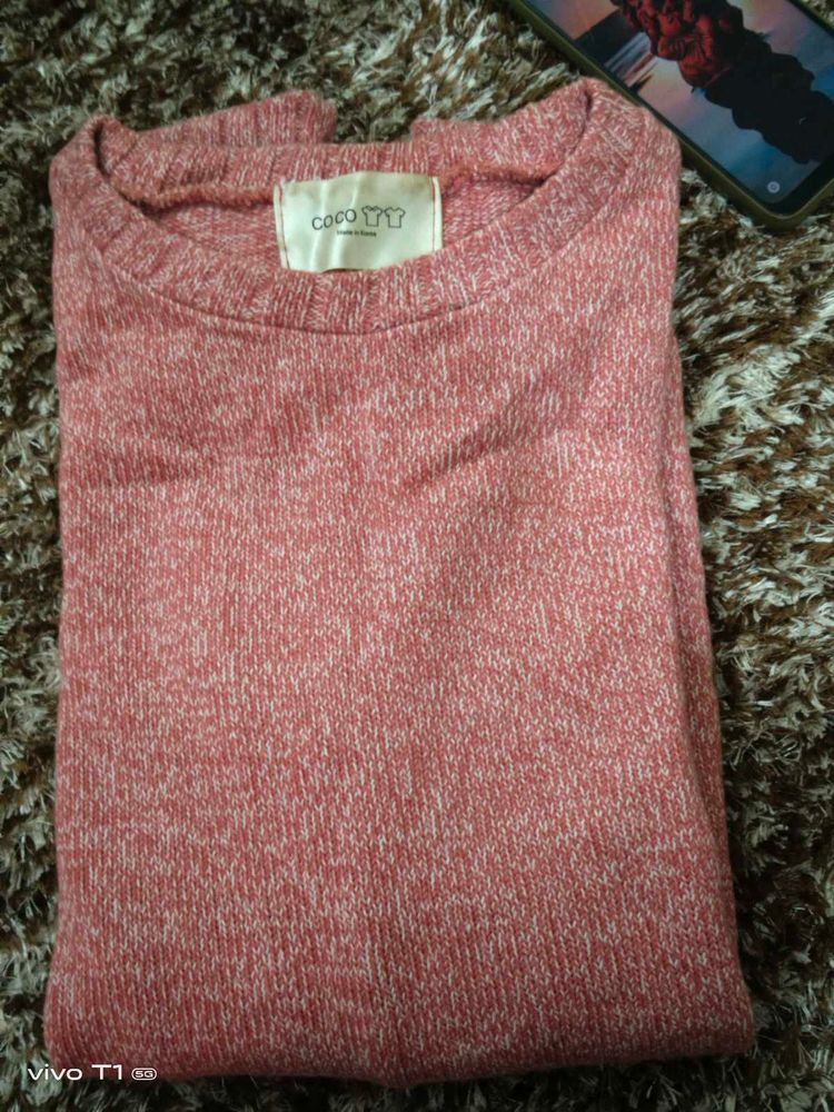 Heathered Crew Neck Sweater