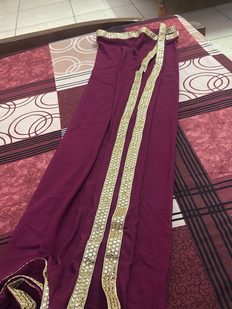 Maroon Ethnic Skirt