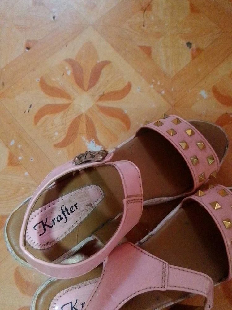 Pink Studded Sandals