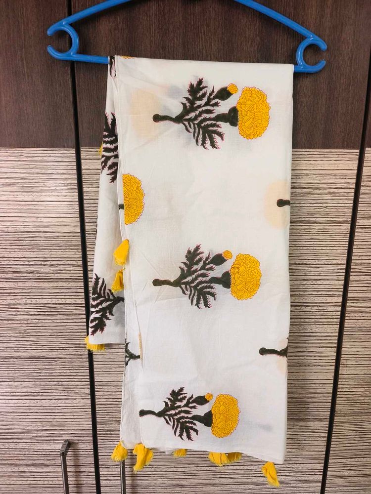 Bunaai Pure Cotton Block Print Only Dupatta