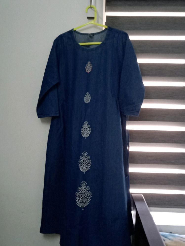 Denim Maternity Kurta