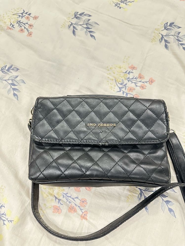 Lino Perros  Quilted Crossbody Bag