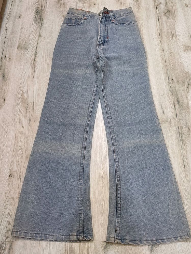 Sc4278 Orange Bootcut Jeans Waist 22
