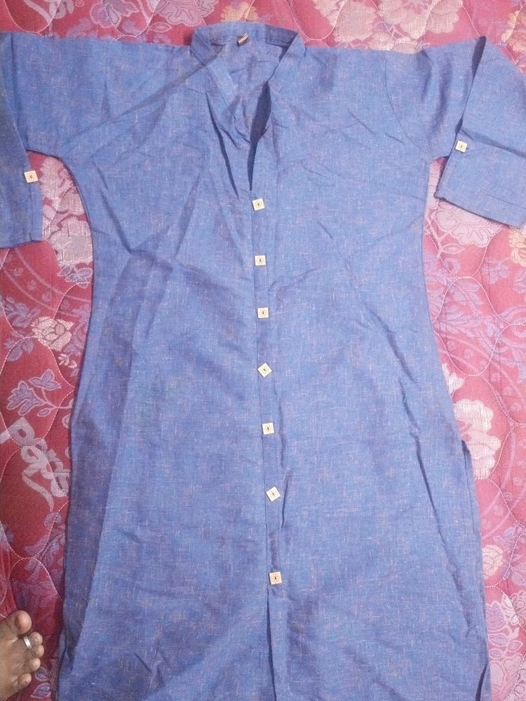 Purple Pure Cotton Kurta