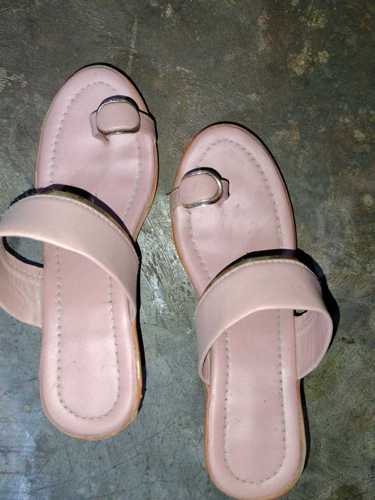 Pink Toe Ring Thong Sandals