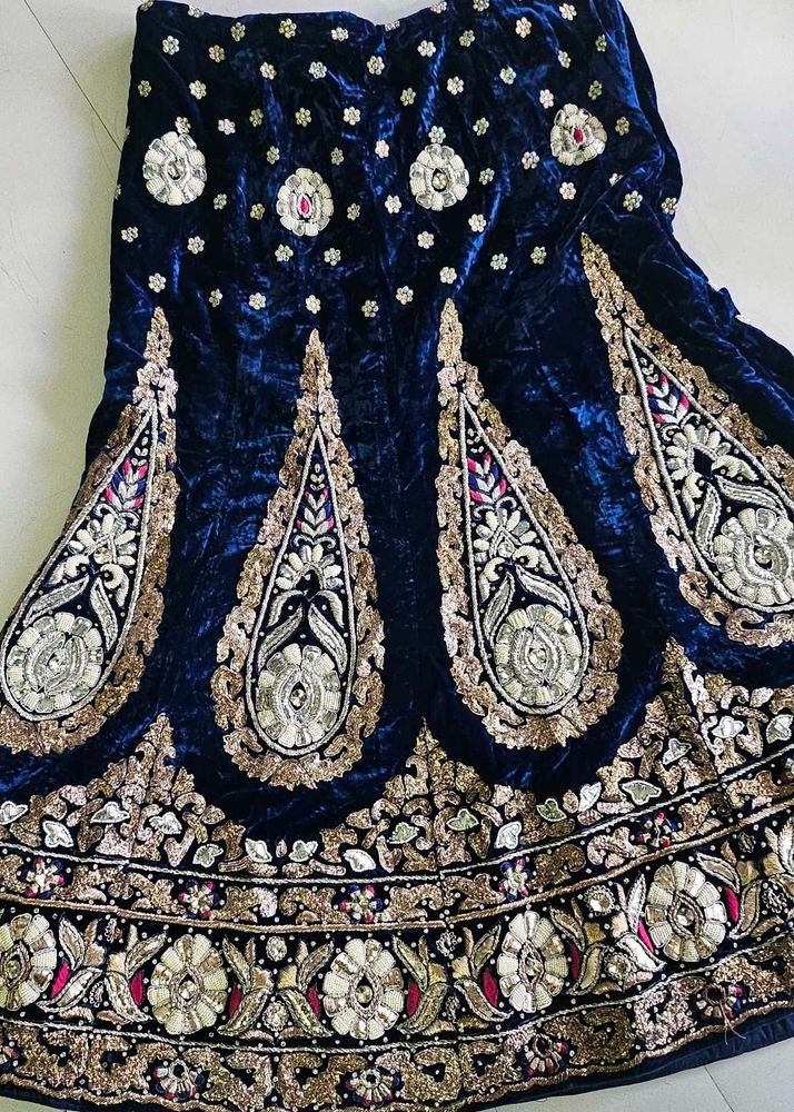 handwork navy blue Lehenga Choli