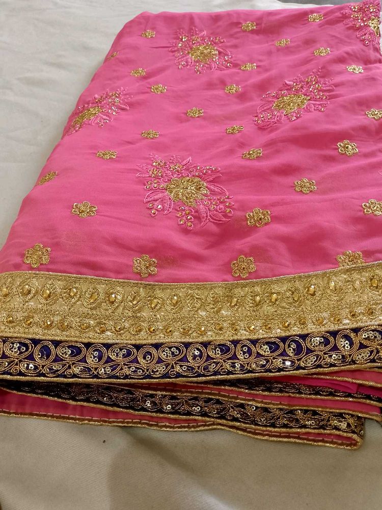 Beautiful Pink Saree For Women