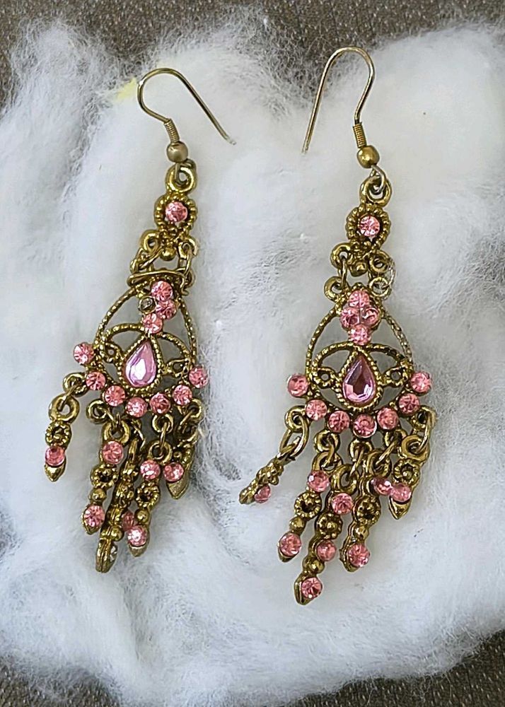 Pink Dangle Earrings
