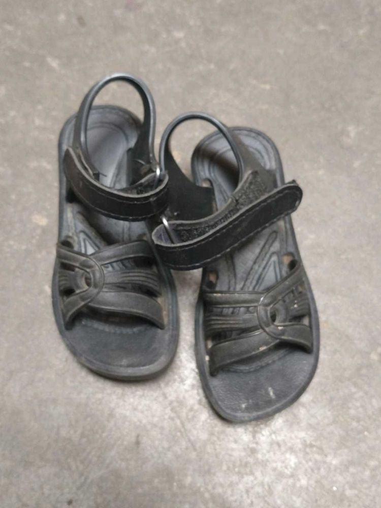 Kids Black Sandals