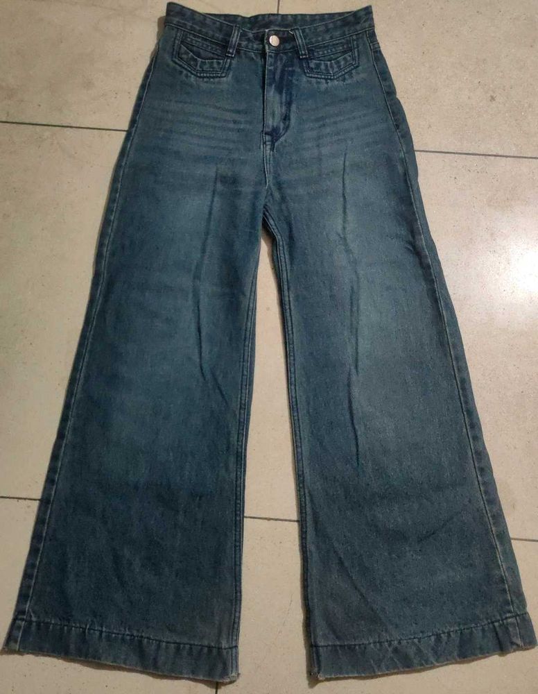 Wide Leg Denim Jeans