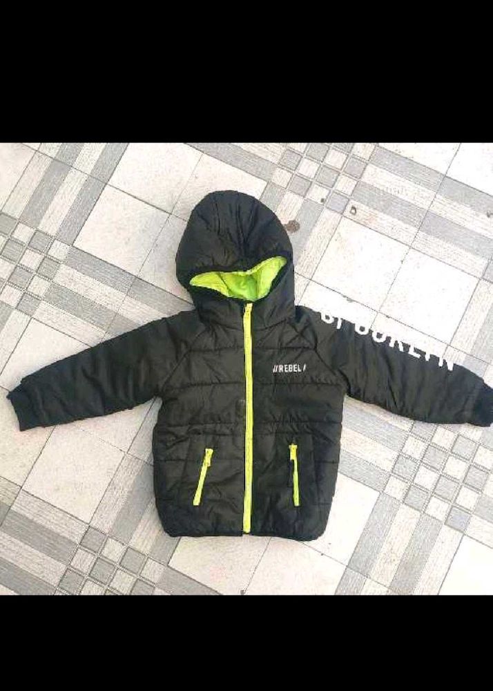 Boys Black Puffer Jacket