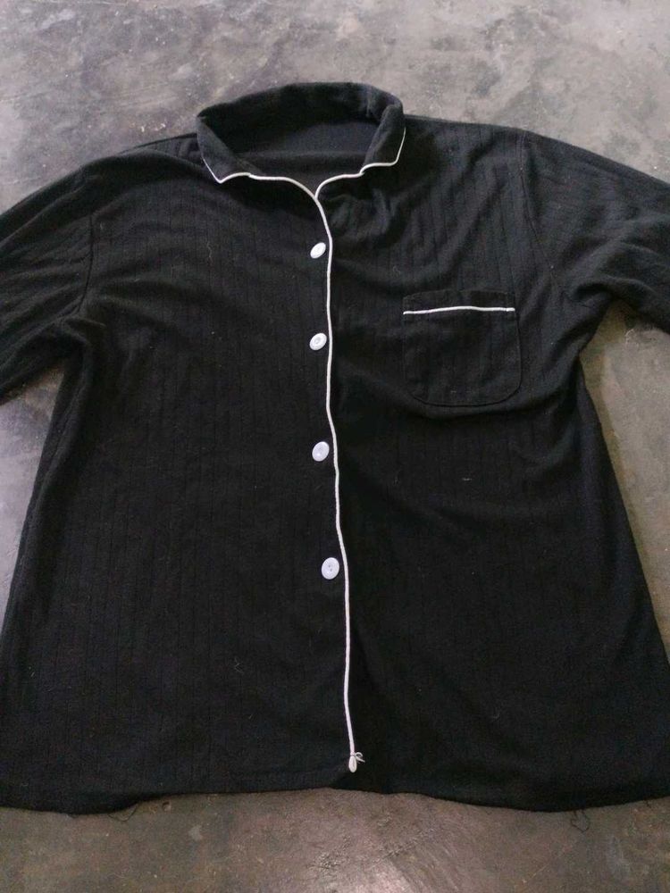Black Pajama Top