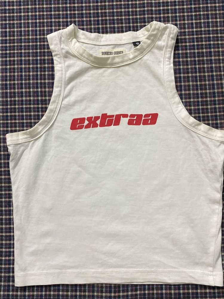 Bonkers White &#39;extraa&#39; Tank Top