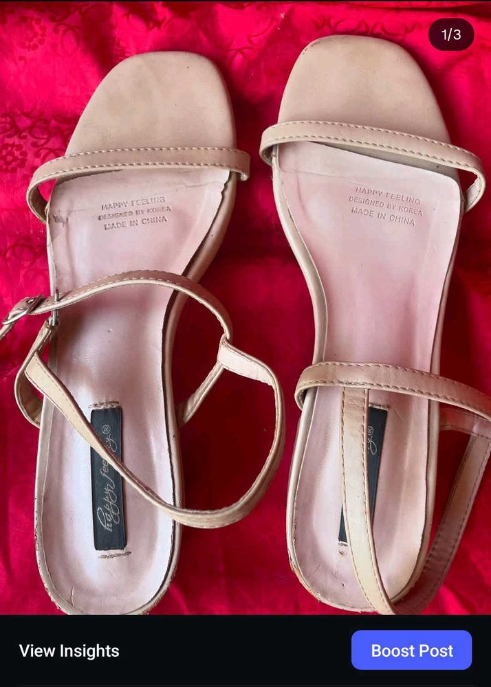 Elegant Nude Strappy Sandals