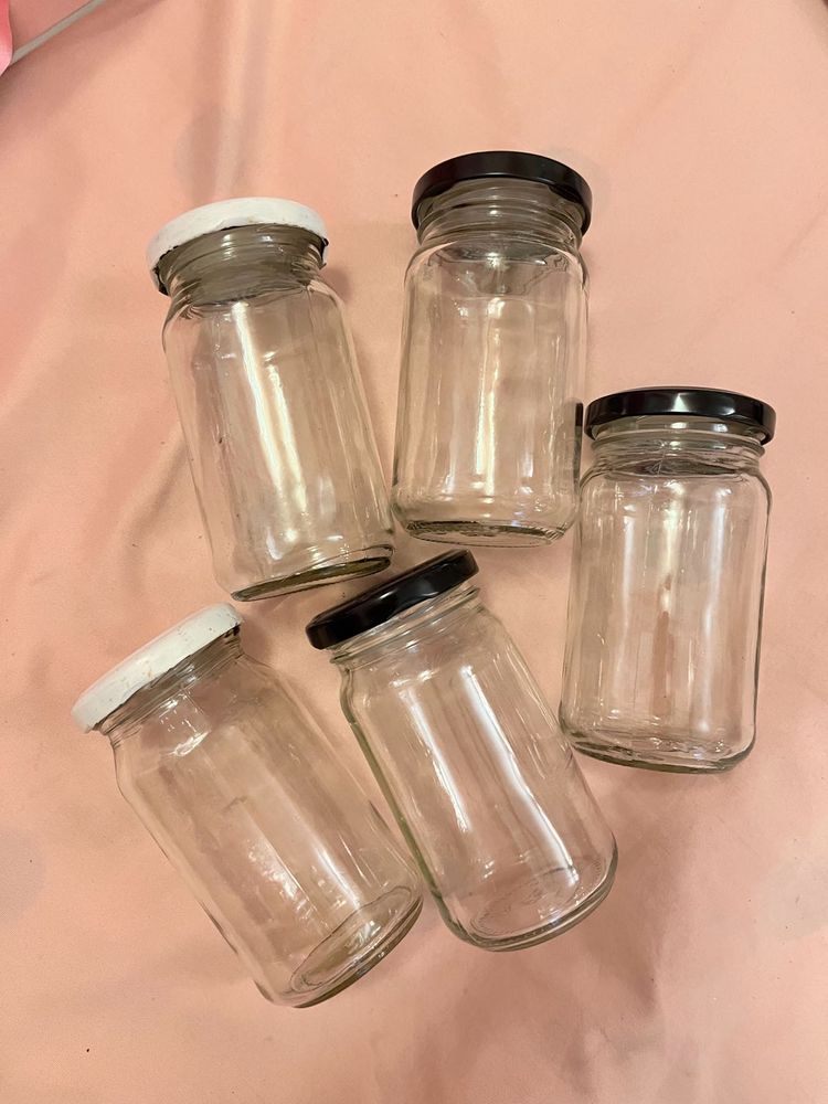Set Of 5 Glass Jars