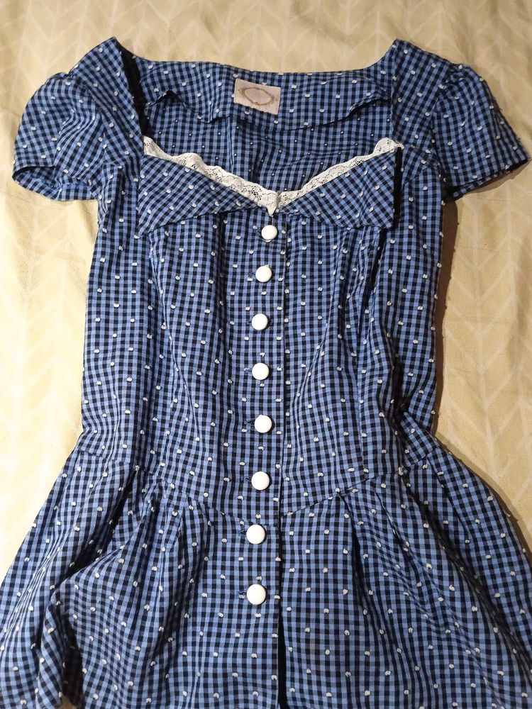 Blue Gingham Dress