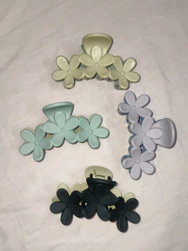 Flower Hair Claw Clips