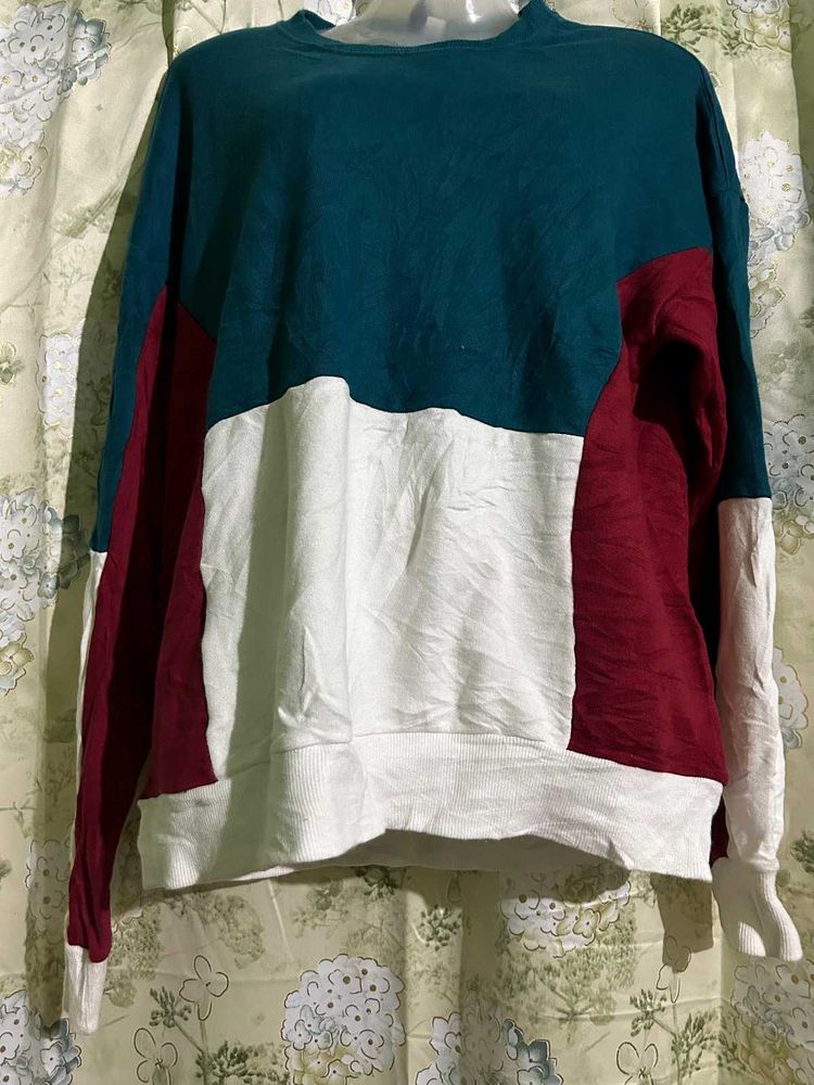 Color Block Crewneck Sweatshirt