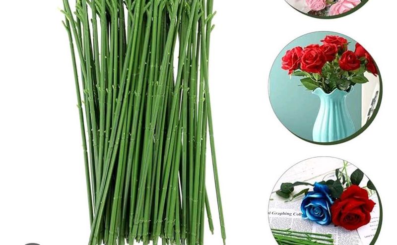 Pack of 10 Simulation Flower Stem Rod/Wires