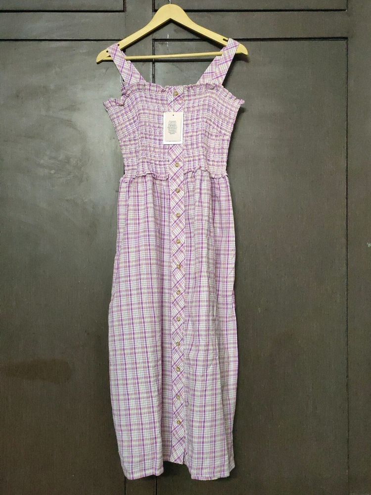 Checkered Iris Darthy Dress